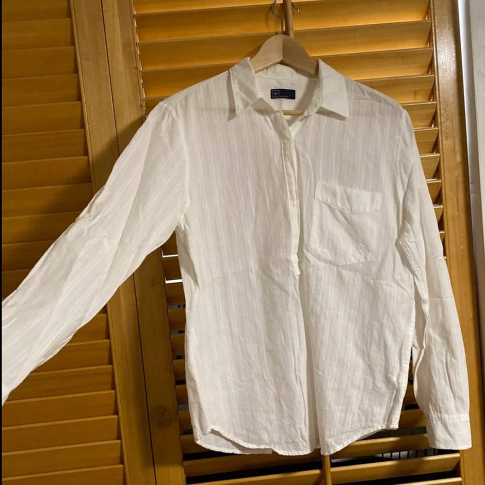 Solid White Button Down Shirt